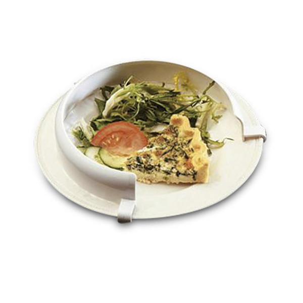 Rebord d'assiette incurvé