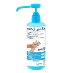 Gel hydroalcoolique Exeol Gel 82 - 500 ml Pompe