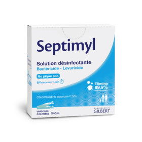 Chlorhexidine aqueuse à 0,5 % Septimyl unidose 5