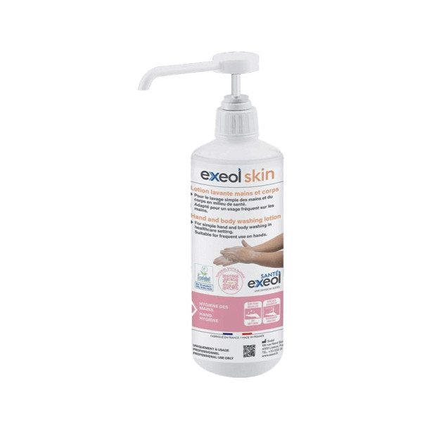 Lotion lavante main et corps Exeol skin - 500 ml Pompe