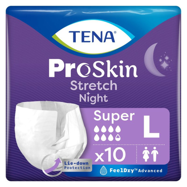 TENA Stretch ProSkin Night Large Sous-vêtement absorbant X10