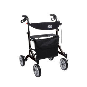 Rollator ultralight 4 roues pliable noir