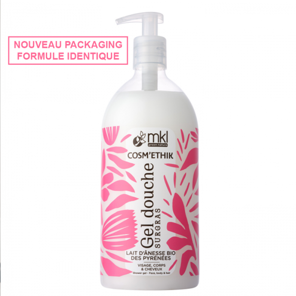 Gel douche au lait d'ânesse Bio 1L MKL
