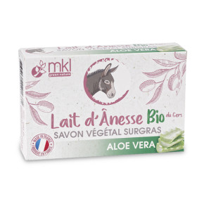 Savon solide au lait d'ânesse Bio aloe vera 100g