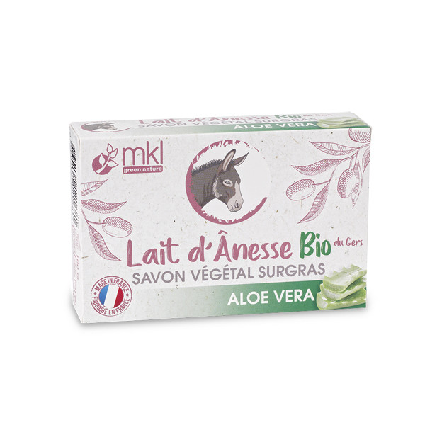 Savon solide au lait d'ânesse Bio aloe vera 100g
