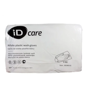 Gants de toilette plastifiés imperméables à usage unique - Serenity Care