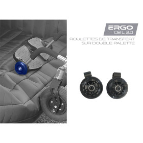 Roulette de transfert sur repose-pieds