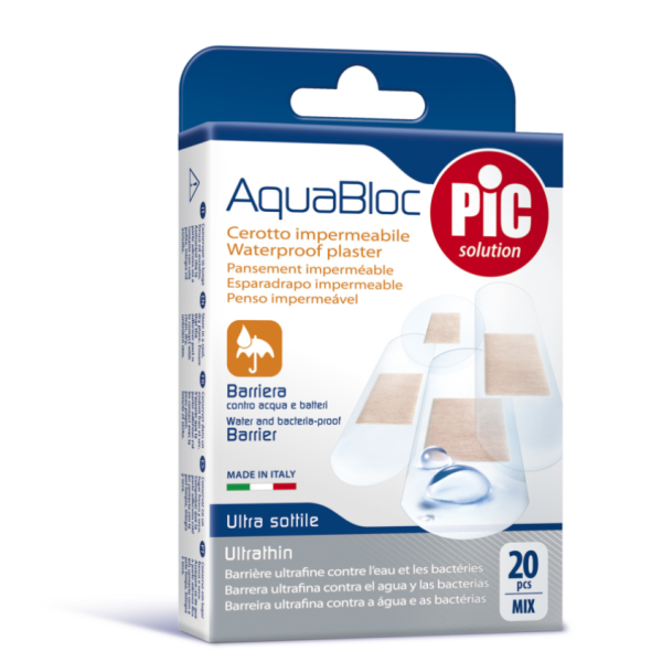 Pansement Aquabloc Pic Solution assortis 20 pièces