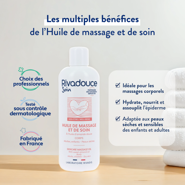 Huile de massage et de soin Rivadouce