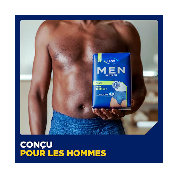 TENA Men Active Fit Plus - Taille L/XL Sous-vêtements absorbants X8