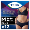 TENA Silhouette Plus Noir Taille basse M Sous-vêtements absorbants X12
