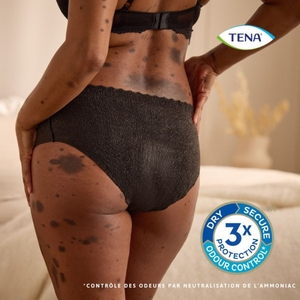 TENA Silhouette Plus Noir Taille basse M Sous-vêtements absorbants X12