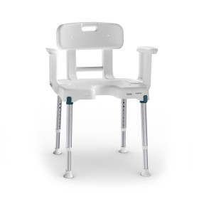 Chaise de douche Pure Isla Aquatec avec accoudoirs et dossier