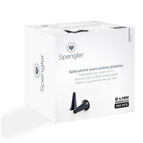 Spéculums auriculaires noir 4 mm adulte