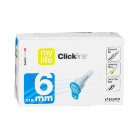 Aiguilles Mylife Clickfine Diamondtip 31G x 6 mm - x100