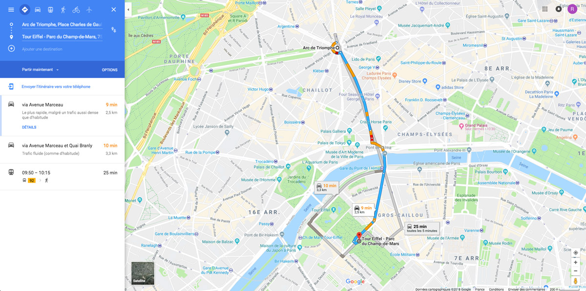 Itinéraire Google Maps accessible aux personnes handicapées Itinéraire Google Maps accessible aux personnes handicapées